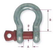 Alloy galvanized high tensile bow shackle