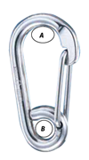 Stainless steel eye snap hook – Technical model