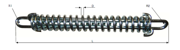 Cadmium-plated steel damping springs for cable pulling